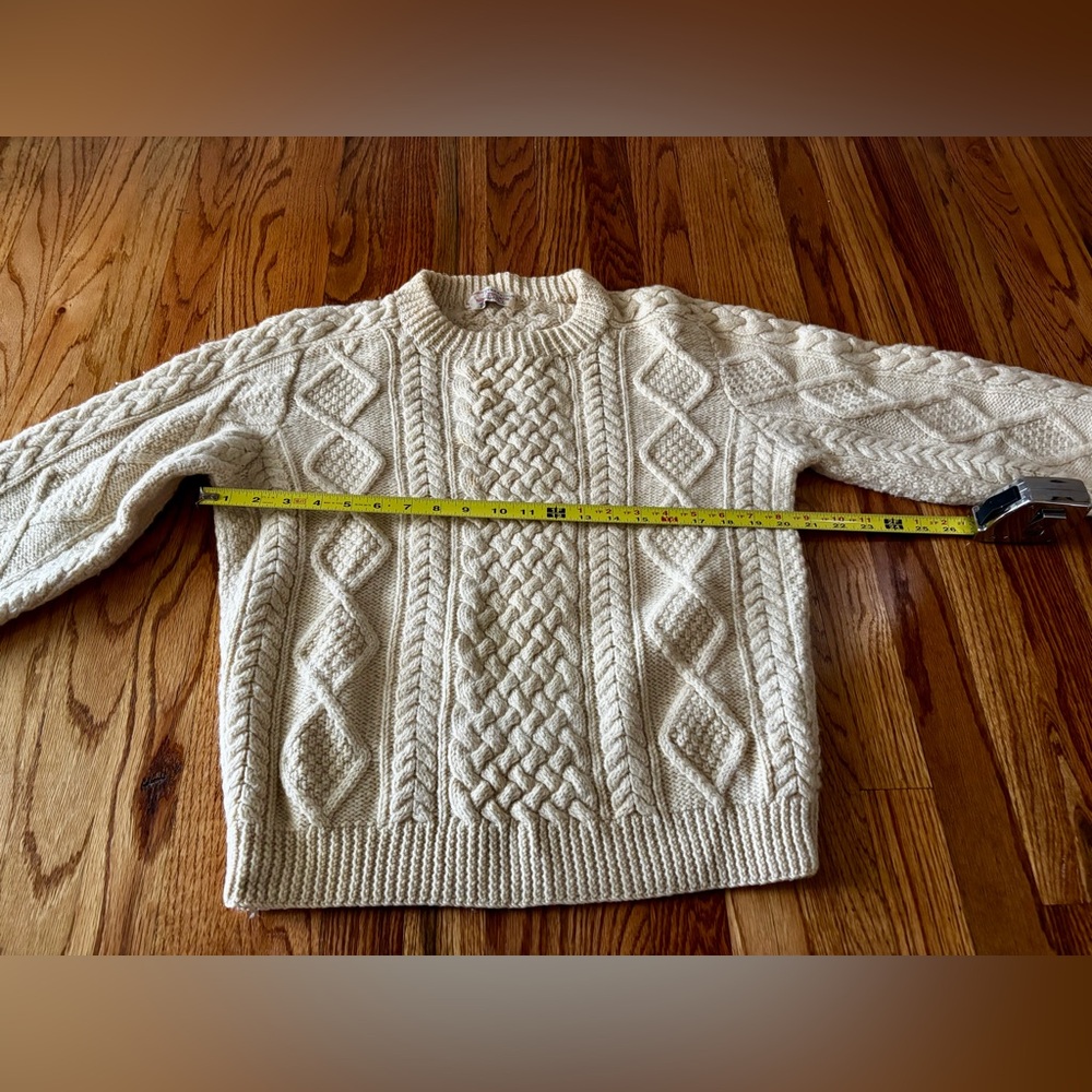 Fisherman Wool Sweater by Deans of Scotland - Vintage - Womens Medium - Picture 6 of 9